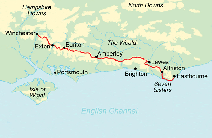 South Downs Way Run map